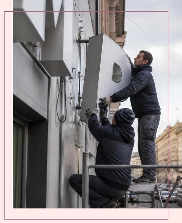 Изготовление и монтаж больших объемных букв в Тольятти